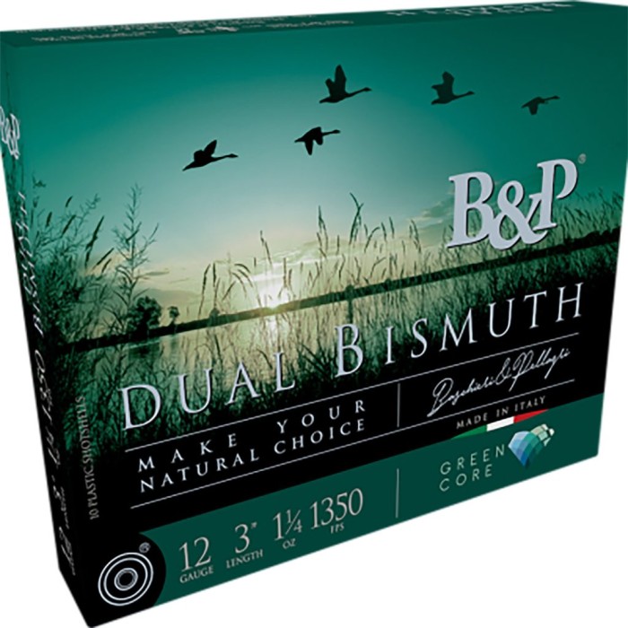 B&P Dual Bismuth 12 Gauge 2-3/4" #4/#3 1-1/5 oz 10rds Shotshell - Premium Hunting - 12B5DB43