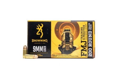 9mm - 115 Grain FMJ - Browning - 200 Rounds