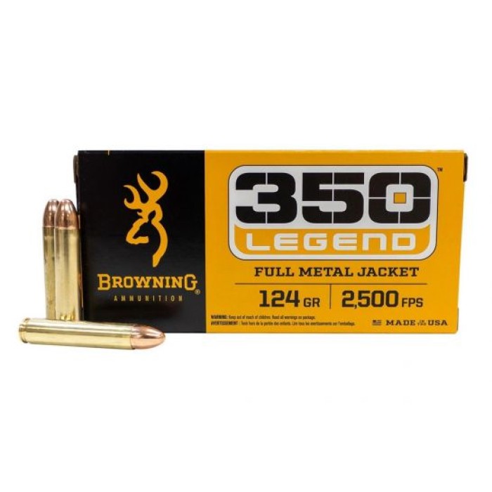 Browning .350 Legend 124 gr FMJ 20 Rounds Ammunition - B192803501