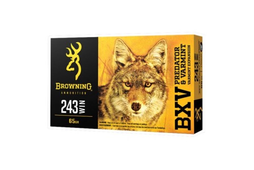 Browning BXV 65 gr Polymer Tip 243 Winchester Ammunition 20 Rounds - B192302431