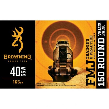 Browning 40 S&W 165 gr FMJ 150 Round Value Pack