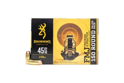 Browning Ammo 45 ACP 230 Grain FMJ Bulk Pack 150 Round Box