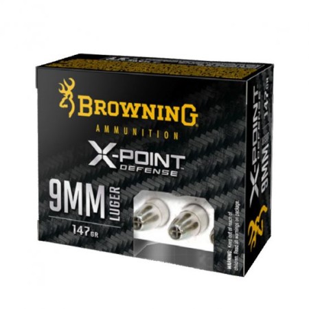 Browning X-Point Defense 115 gr X-Point 9mm Ammunition 20 Rounds - B191700092