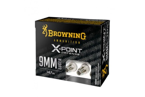 Browning X-Point Defense 115 gr X-Point 9mm Ammunition 20 Rounds - B191700092