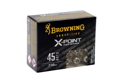 Browning X-Point Defense 230 gr 45 ACP Ammunition, 20 Rounds - B191700452