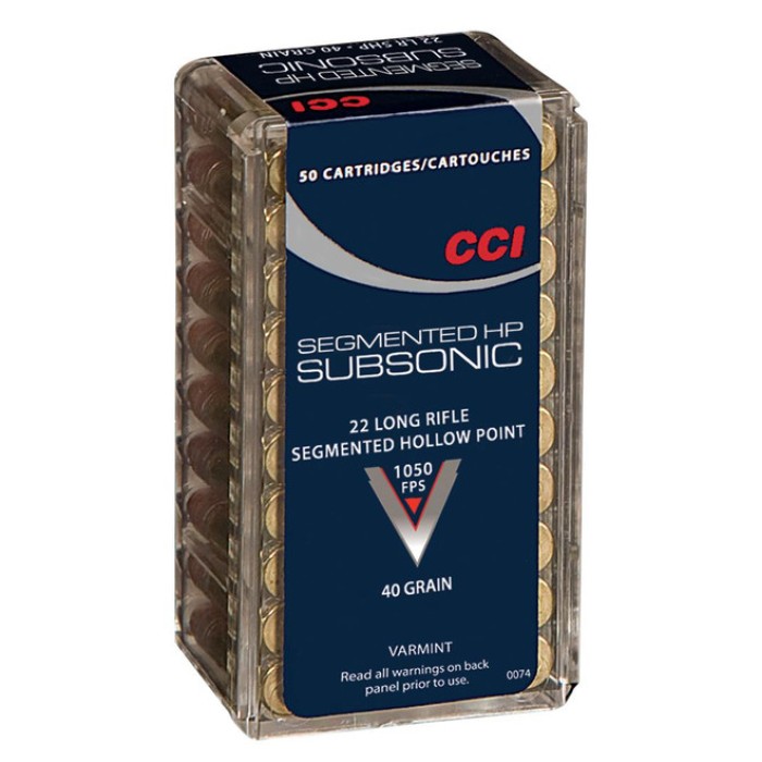 Cci Varmint, Cci 0074  22 Lr Quikshok Subs               50rds