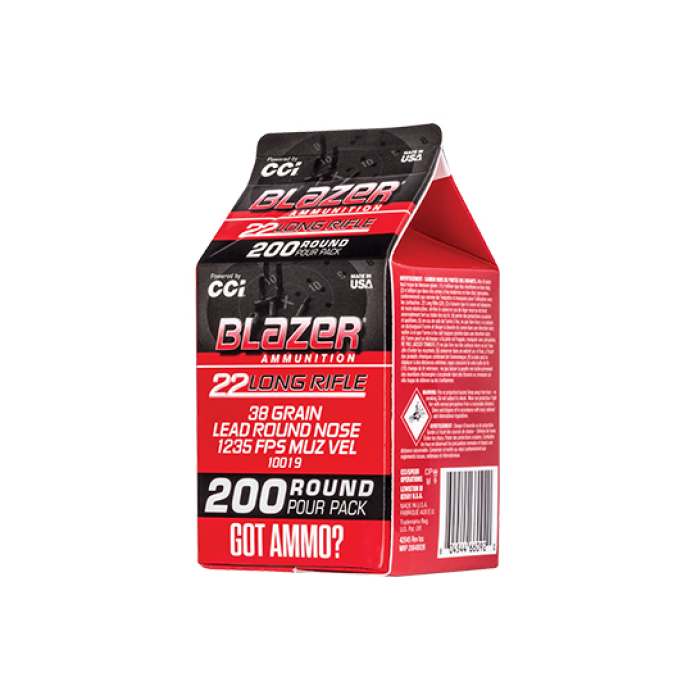 CCI Blazer Rimfire 22 LR, 38gr, Lead Round Nose, 200rd Pack