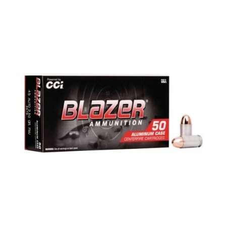 CCI Blazer Aluminum Handgun Ammunition .45 ACP 230 gr FMJ 845 fps 100/ct