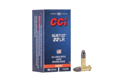 CCI Quiet-22 40 gr LRN .22 LR Ammunition 50 Rounds - 960