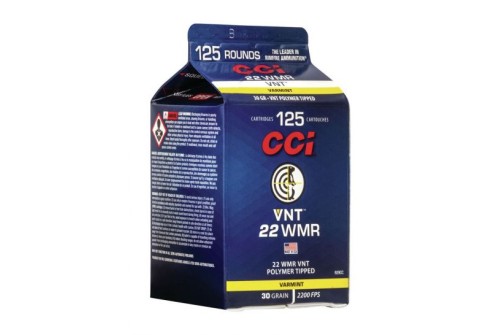 CCI Ammunition VNT .22 Winchester Magnum Rimfire 30 Grain VNT Rimfire Ammo, 125 Rounds, 929CC