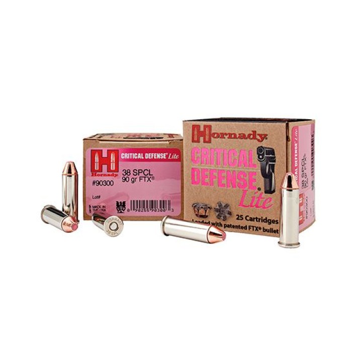 Hornady Critical Defense Lite .38SPL 90GR FTX 25Rds