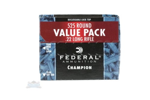 Federal .22 Long Rifle 36gr Copper Plated HP Champion Ammunition, 525 Rounds - 745