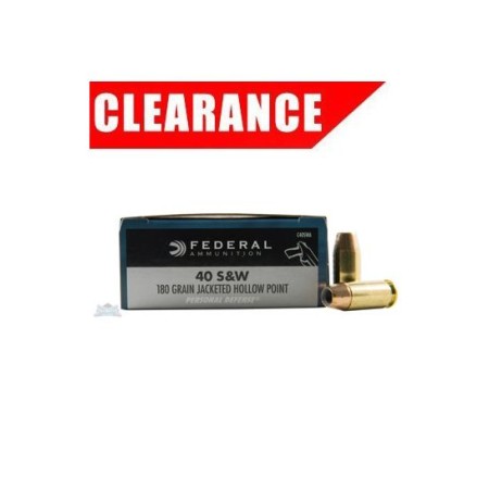 Federal 40 S&W 180gr JHP Ammunition 20rds - C40SWA