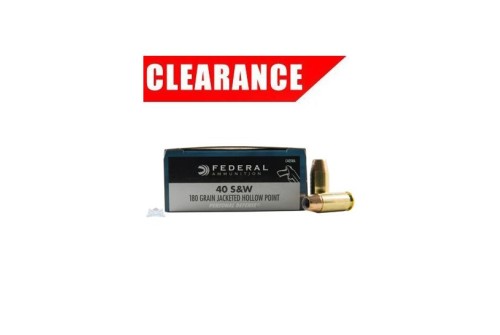 Federal 40 S&W 180gr JHP Ammunition 20rds - C40SWA