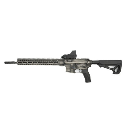 CMMG Resolute 100 5.56mm Semi-Auto Rifle with Battle Worn Titanium Cerakote Finish and Meprolight RDS Optic