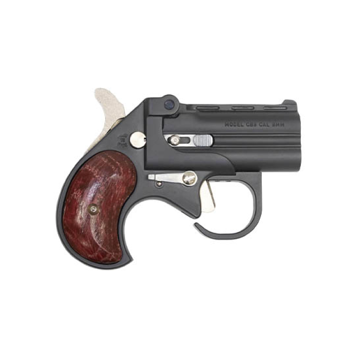 Cobra 9mm Derringer Pistol Guardian Package 9mm, Blk/Rosewood Grip 2.75" - BBG9BR