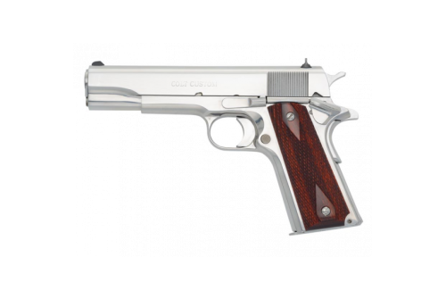 Colt .38 Super Government Pistol Bright Stainless Steel Finish O02071ELC2