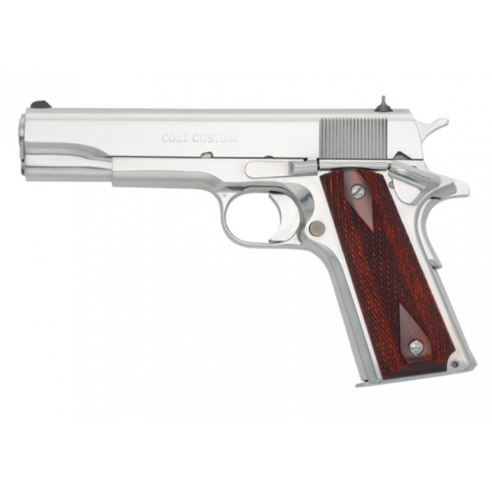 Colt .38 Super Government Pistol Bright Stainless Steel Finish O02071ELC2