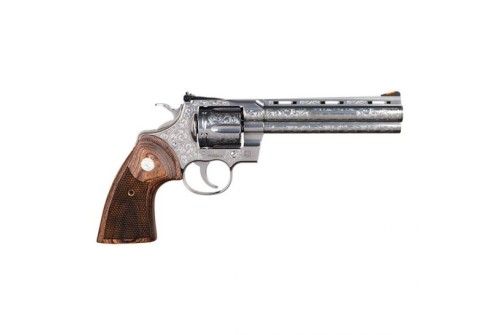 Colt Python Engraved 6" .357 Magnum Revolver, Stainless - DAV-12405