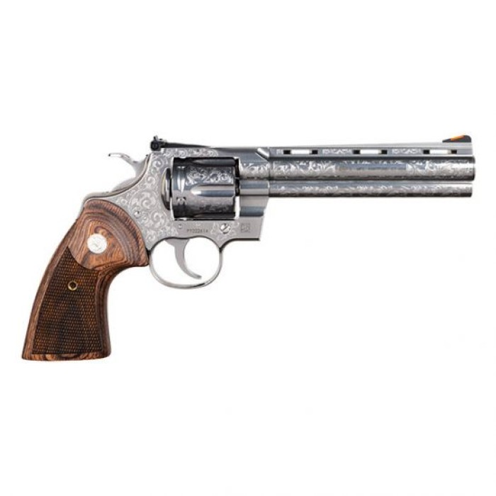 Colt Python Engraved 6" .357 Magnum Revolver, Stainless - DAV-12405