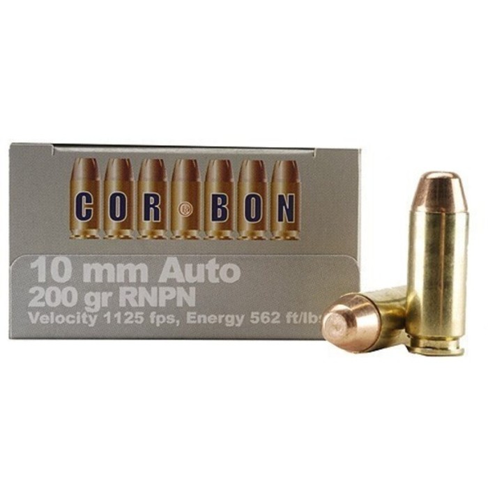 Corbon 10Mm Auto 200Gr Rnpn Hunt 20Rd 25Bx/Cs HT10200PN/20