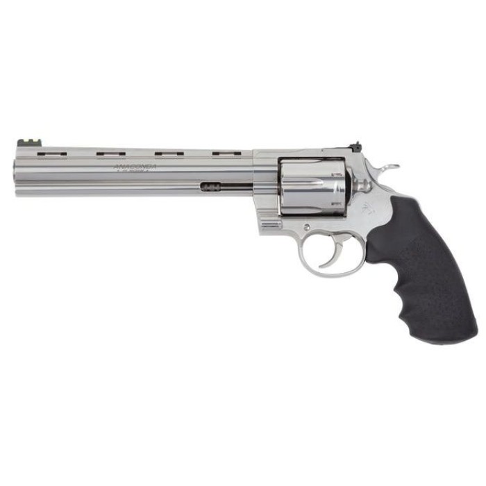 Colt Anaconda 44 Magnum, 8" Barrel, Stainless Steel, Hogue Rubber Grip, 6rd