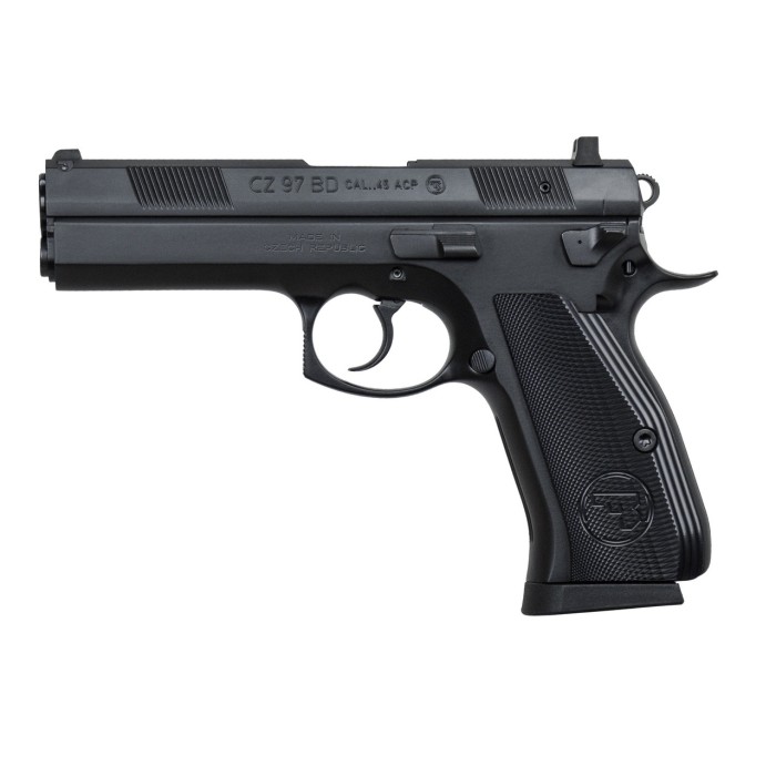 CZ USA 97 BD .45 ACP, 4.65" Barrel, Luminescent Sights, Steel Frame, Black, 10rd