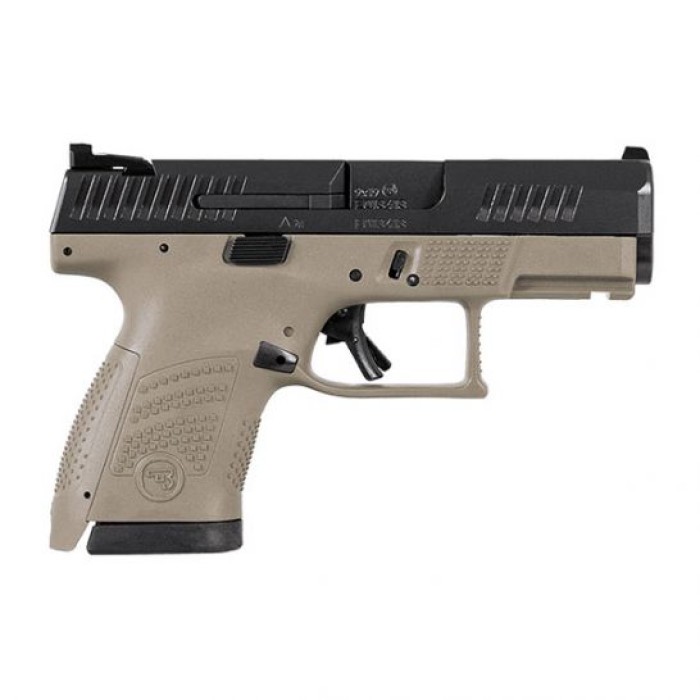 CZ P-10S 10 Round Subcompact 9mm Pistol With Night Sights, FDE - 01561