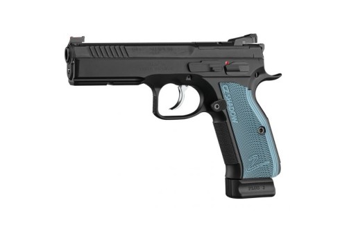 CZ Shadow 2 Optics Ready 9mm Pistol With Blue Grips, Black - 91251