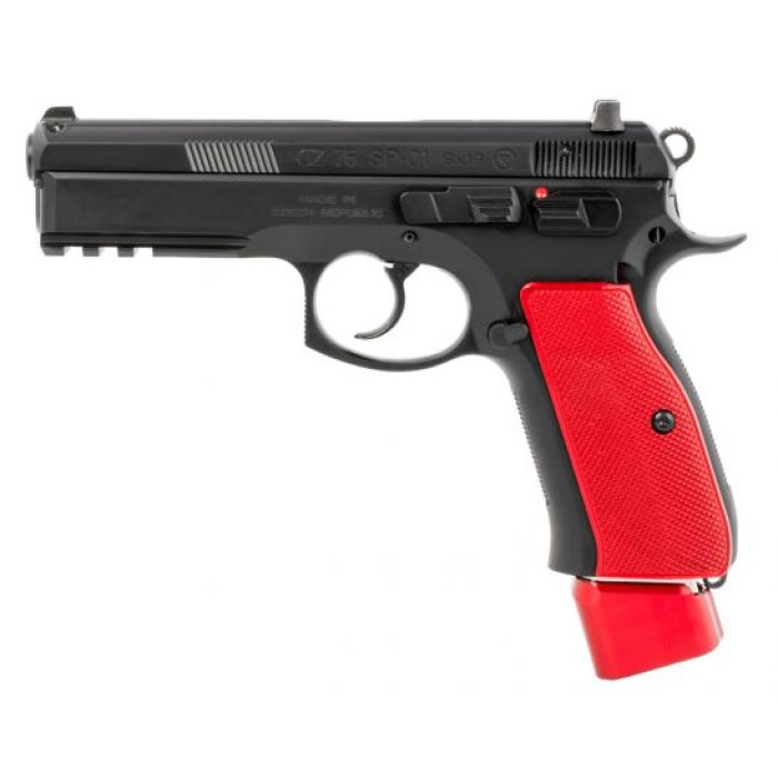 CZ USA SP-01 9mm Pistol, Red Aluminum Grip - 91203