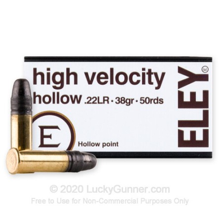 22 LR - 38 Grain HP - Eley High Velocity - 50 Rounds