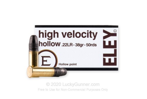 22 LR - 38 Grain HP - Eley High Velocity - 50 Rounds