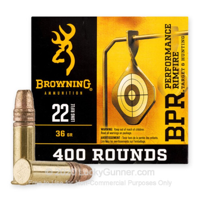 22 LR - 36 Grain CPHP - Browning - 400 Rounds