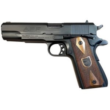 American Precision Second Century 45 ACP, 5" Barrels, Black, Wood Grip, 7rd