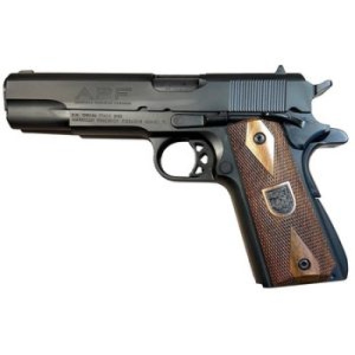 American Precision Second Century 45 ACP, 5" Barrels, Black, Wood Grip, 7rd