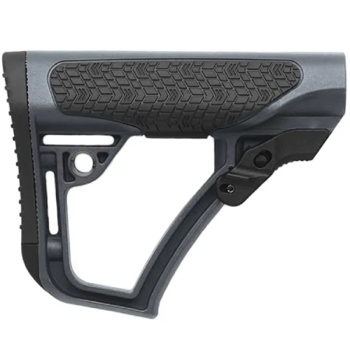 Daniel Defense 2109104179012 Collapsible Buttstock  Tornado Gray Synthetic for  AR15/M16/M4 with Mil-Spec Receiver Extension