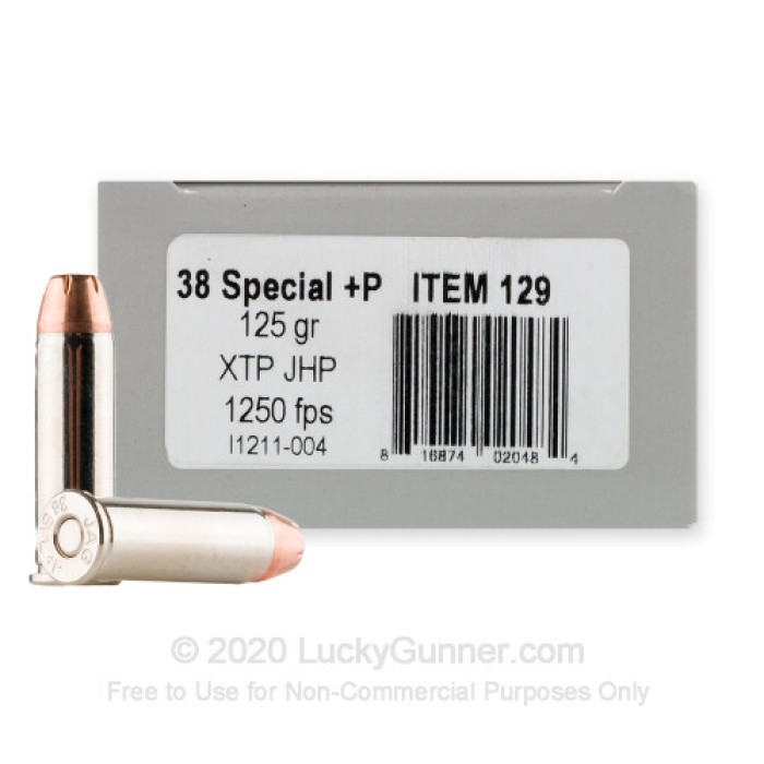 38 Special - +P 125 Grain JHP XTP - Underwood - 20 Rounds