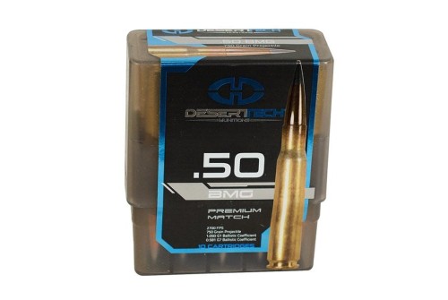 Desert Tech DTM .50 BMG 750gr Match Ammunition Case 100rds DTM-500750-CS