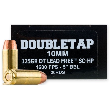 DoubleTap Ammunition Lead Free 10MM 125Gr Solid Copper Hollow Point, 20 Round Box - Dirty Bird Industries