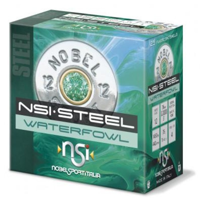 Nobelsport Nobel Sport Steel Waterfowl Shotshells 12 ga 3in 1-1/4 oz 1450 fps Size 3 250/ct Case, ANS123ST3C