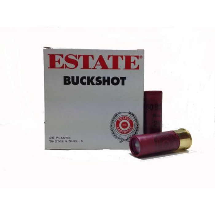 Estate 12ga 2.75" 00 Buck Shotshells 25rds - I127N 00