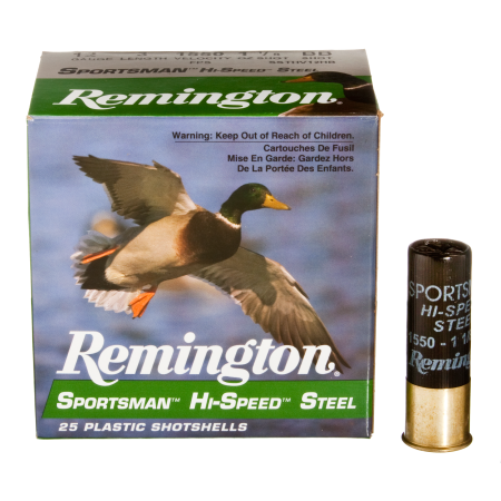 Remington Sportsman Hi-Speed Steel Shotshells - 12 Gauge - #2 Shot - 1550 FPS - 1-3/8 oz. - 250 Rounds