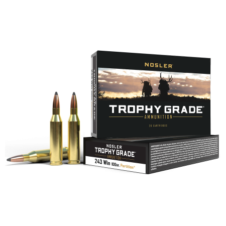 Nosler Trophy Grade .243 Winchester 100 Grain Centerfire Rifle Ammo