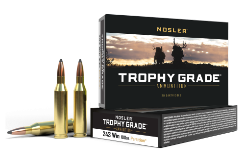 Nosler Trophy Grade .243 Winchester 100 Grain Centerfire Rifle Ammo