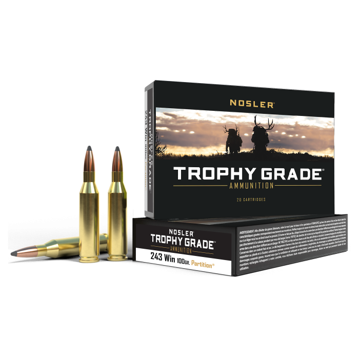 Nosler Trophy Grade .243 Winchester 100 Grain Centerfire Rifle Ammo