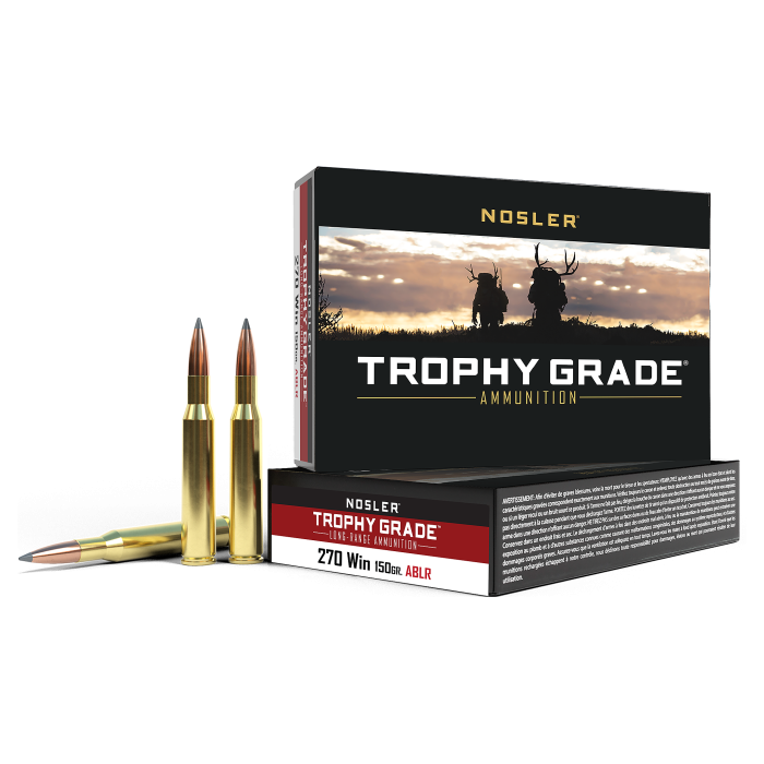 Nosler Trophy Grade .270 Winchester 150 Grain Centerfire Rifle Ammo