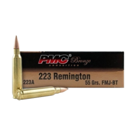 PMC Bronze FMJ Boat Tail .223 Remington 55 Grain Centerfire Rifle Ammo