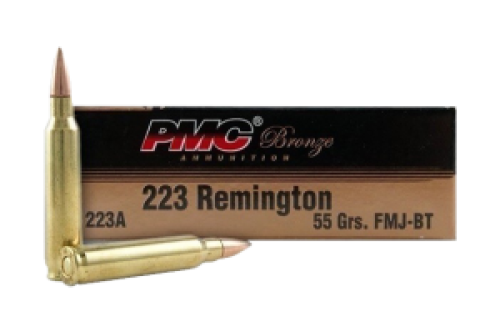 PMC Bronze FMJ Boat Tail .223 Remington 55 Grain Centerfire Rifle Ammo