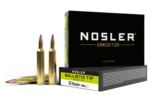 Nosler Ballistic Tip .26 Nosler 140 Grain Rifle Ammo