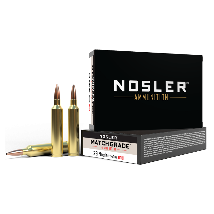 Nosler Match-Grade .26 Nosler 140 Grain Rifle Ammo